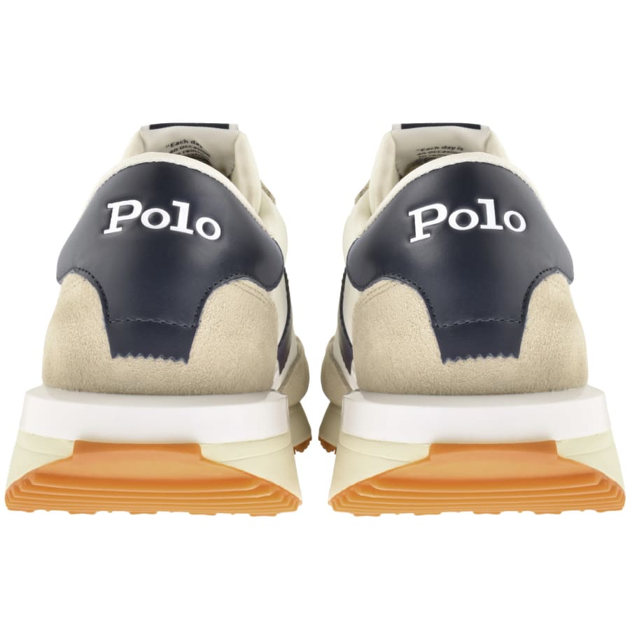 Ralph Lauren Train 89 Suede Panelled Trainers Whit